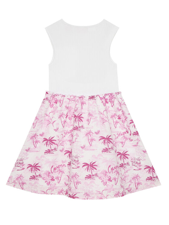 Guess Guess Sukienka codzienna J5GK29 KCSQ4 Biały Classic Fit