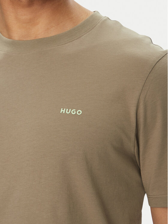 HUGO HUGO T-Shirt Dero222 50466158 Brązowy Regular Fit