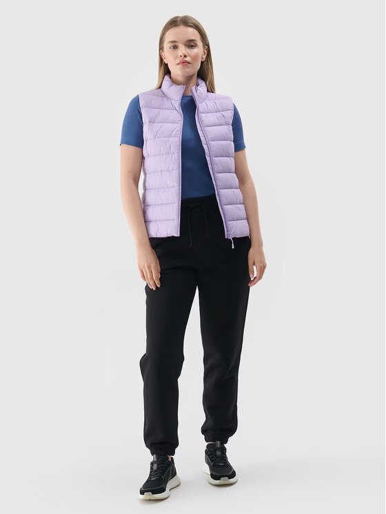 4F 4F Bezrękawnik 4FWAW24TVJAF139-52S Fioletowy jasny Slim Fit