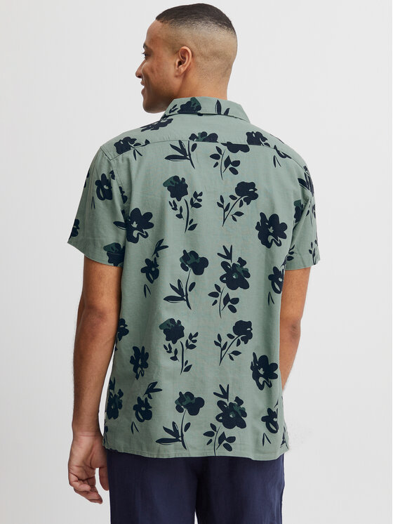 Solid Solid Риза 21107687 Зелен Regular Fit