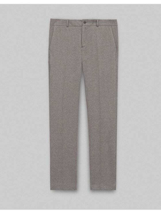 Borgio Borgio Spodnie garniturowe Assoro Beżowy Slim Fit