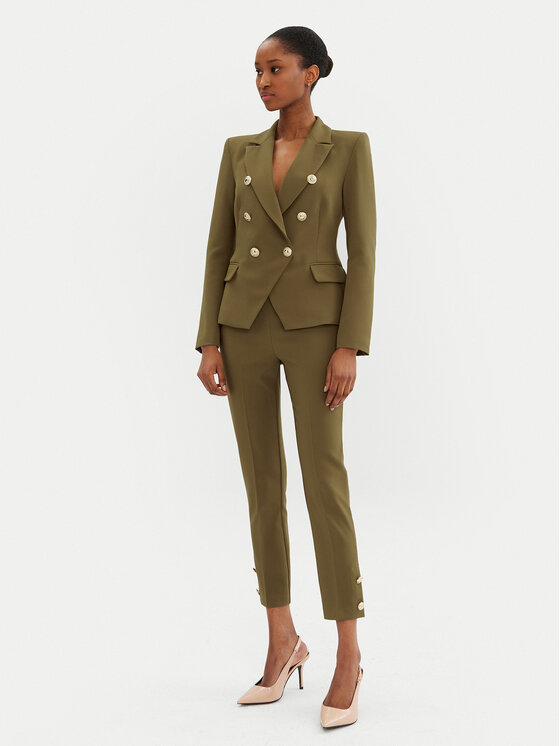 Rinascimento Rinascimento Hlače iz tkanine CFC0122858003 Khaki Regular Fit