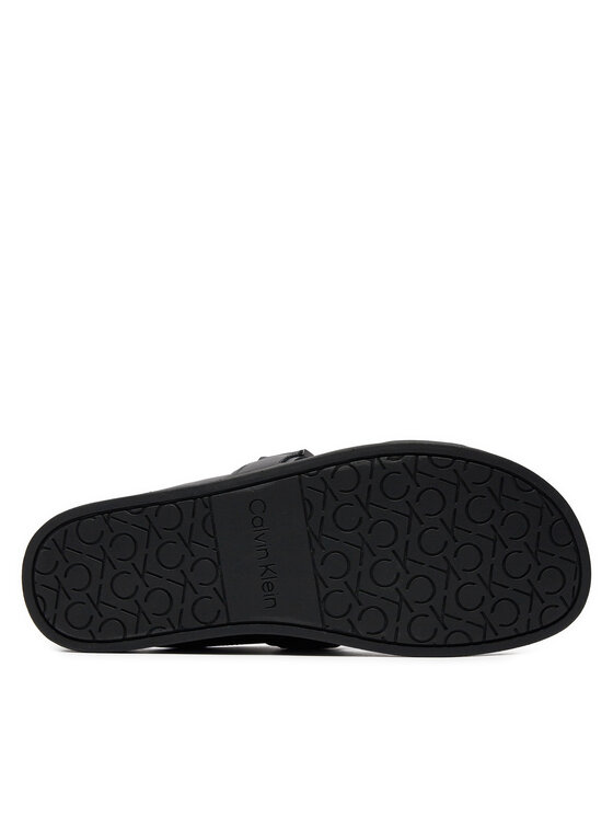 Calvin Klein Calvin Klein Šľapky 3 Strap W/ Iconic Plaque HM0HM01382 Čierna