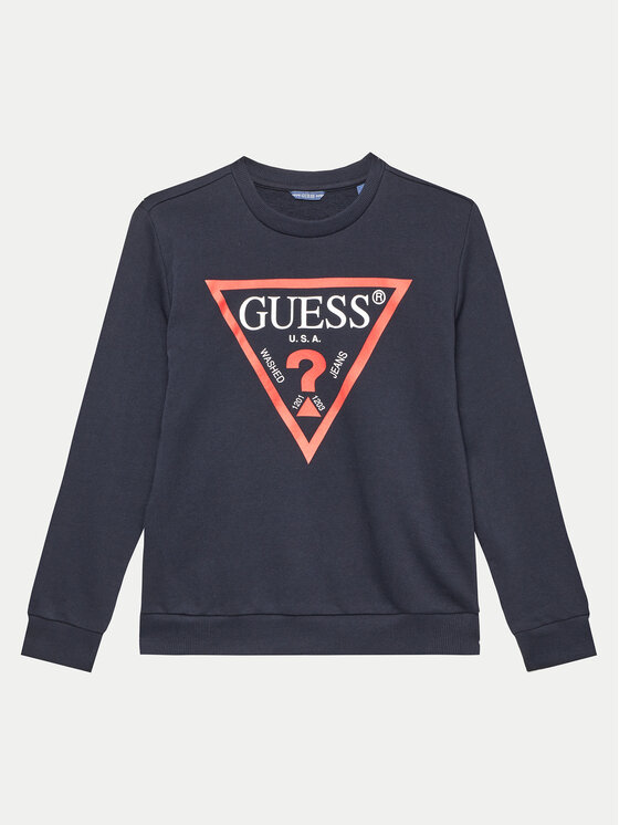 Guess Guess Majica dugih rukava L73Q09 KAUG0 Tamnoplava Regular Fit