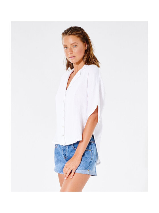 Rip Curl Rip Curl Koszula Premium Surf S/S Shirt Biały Relaxed Fit
