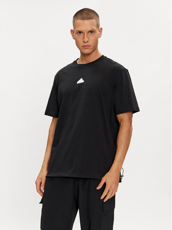 adidas Tričko City Escape IR5171 Čierna Loose Fit