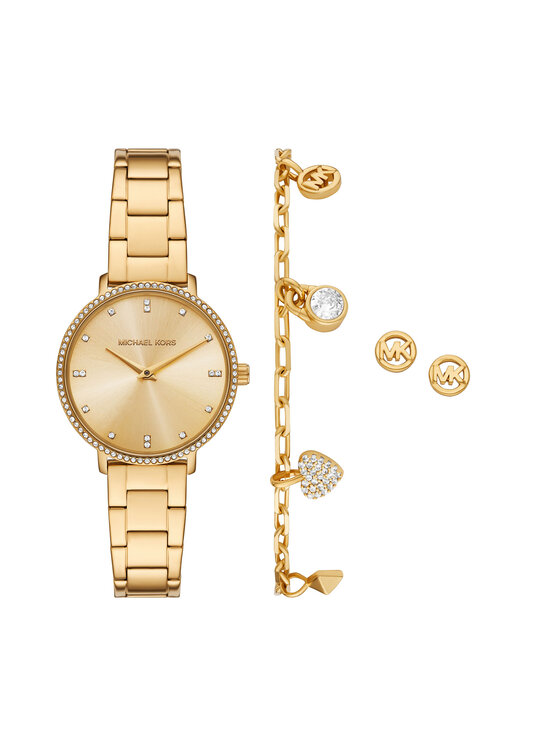 Michael Kors Michael Kors Набір з годинника, браслета та сережок Pyper Gift Set MK7643SET Зелений