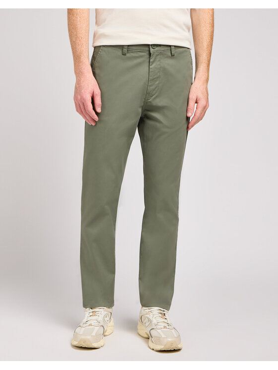 Lee Lee Jeansy SLIM CHINO Zielony Slim Fit