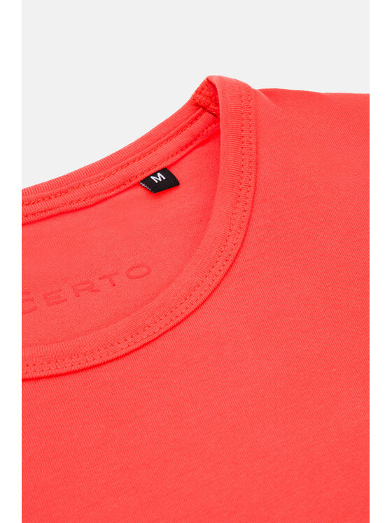 Lancerto Lancerto T-Shirt Steph TS073123000007 Koralowy Regular Fit