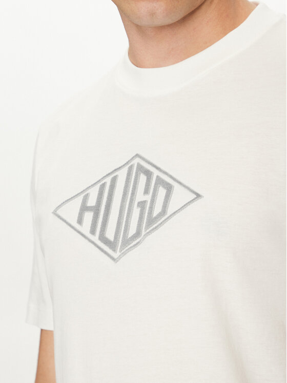 HUGO HUGO Marškinėliai Dalendi 50534934 Écru Regular Fit