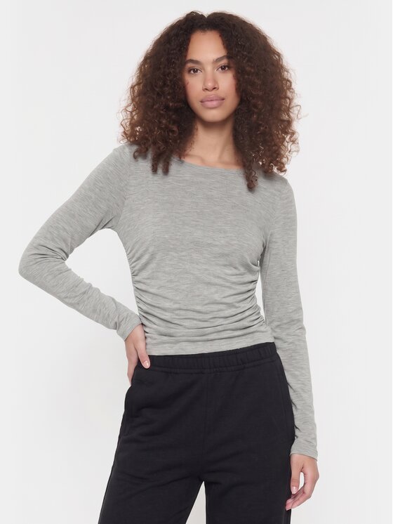 BASICLO BASICLO Longsleeve W-2352-25 Szary Slim Fit