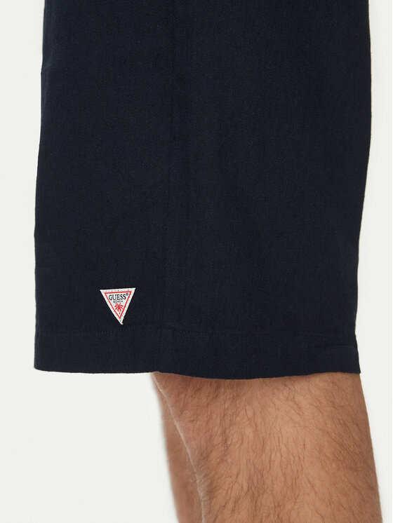 Guess Guess Šortky z materiálu F5GD00 WH4J0 Tmavomodrá Regular Fit