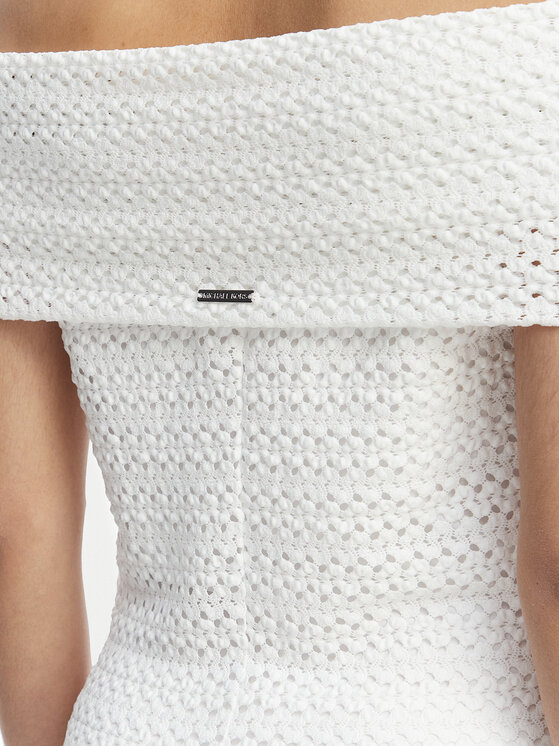 MICHAEL Michael Kors MICHAEL Michael Kors Haljina za svaki dan MS683E1KS1 Bijela Slim Fit