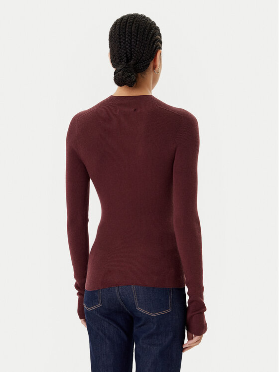 Guess Guess Rollkragenpullover W5BR15 Z3OW2 Dunkelrot Slim Fit