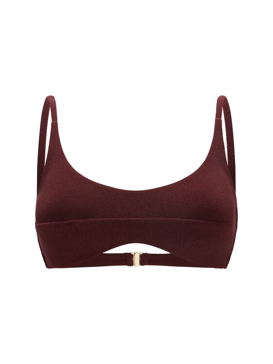 La Mania La Mania Top AURORA Bordová Classic Fit