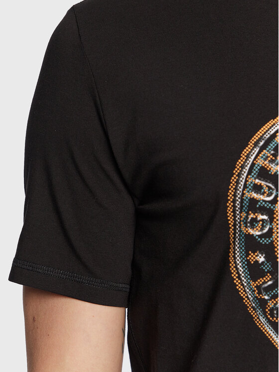 Guess Guess Majica Round Logo M3GI11 J1314 Črna Slim Fit