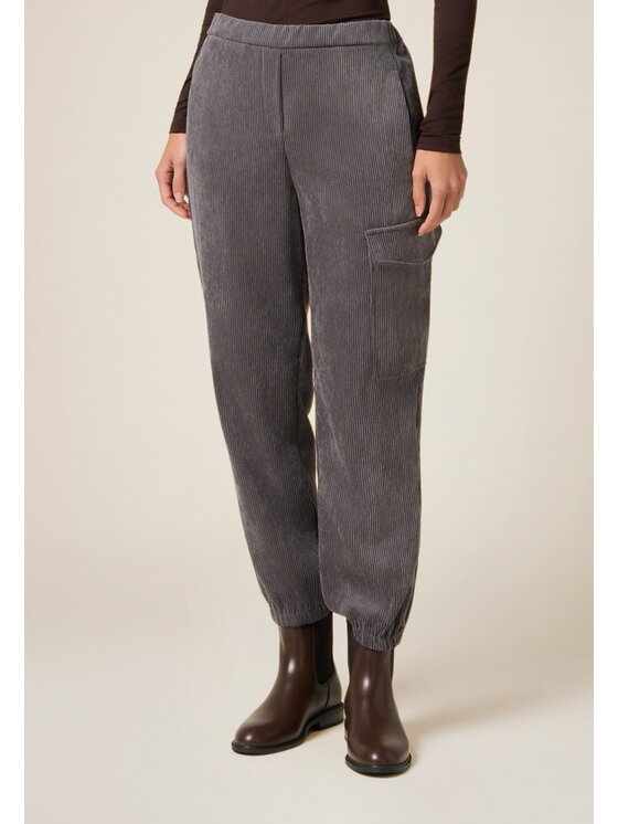 Oltre Oltre Pantaloni di tessuto P024J102496N013 Grigio Boy Fit