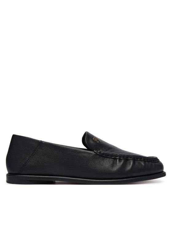 Tommy Hilfiger Tommy Hilfiger Loaferice Leather Ruched Toe Loafers FW0FW09250 Crna