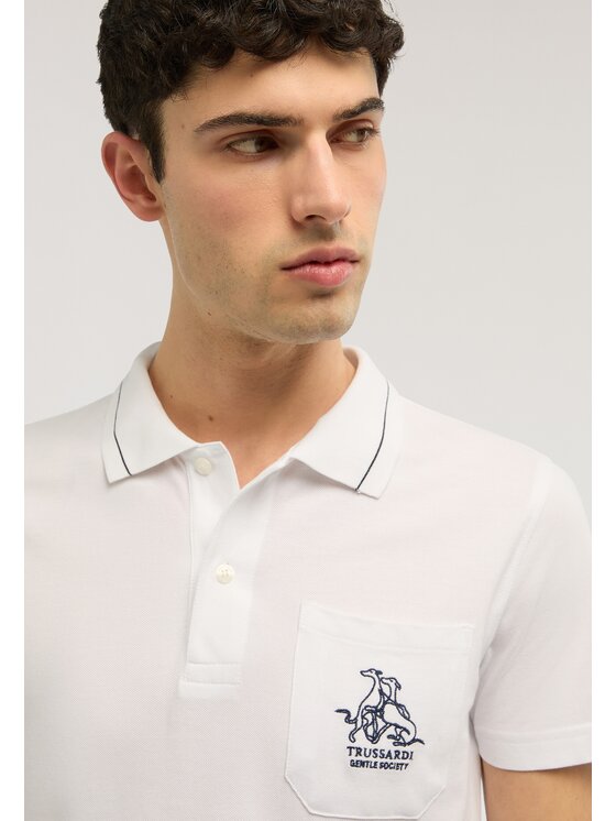Trussardi Trussardi T-Shirt G5038000088N001 Biały Regular Fit
