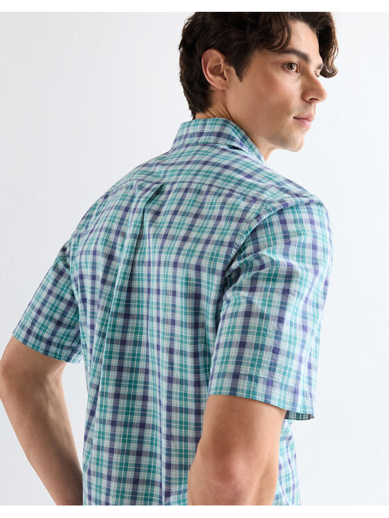 Wrangler Wrangler Koszula SS 1 PKT SHIRT Niebieski Regular Fit
