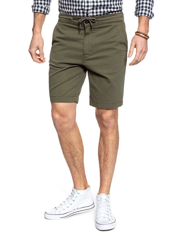 Lee Lee Szorty materiałowe DRAWSTRING SHORT Zielony Regular Fit