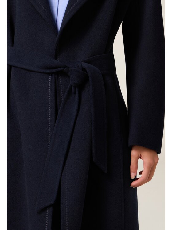 Oltre Oltre Cappotto 0074R000469N034 Blu A-Line Fit