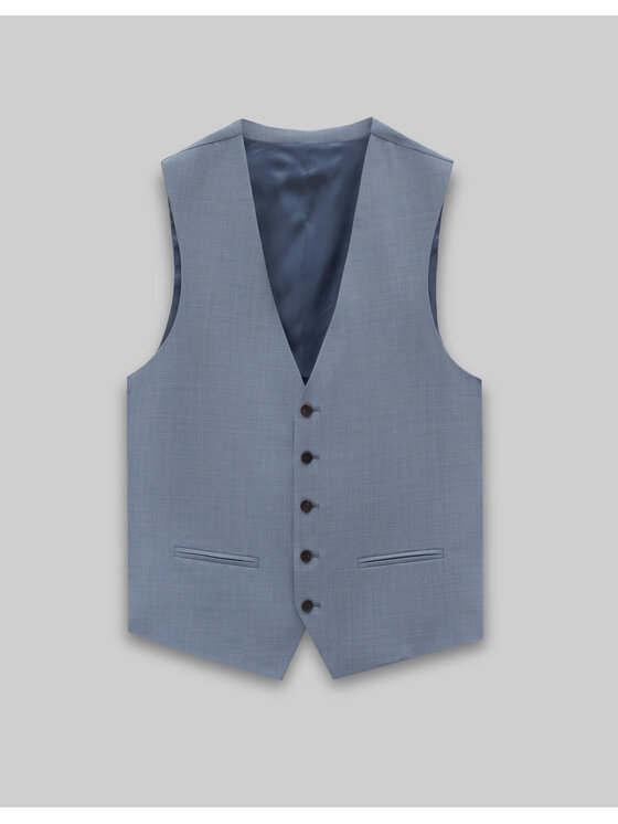 Borgio Borgio Kamizelka olmedo Niebieski Slim Fit