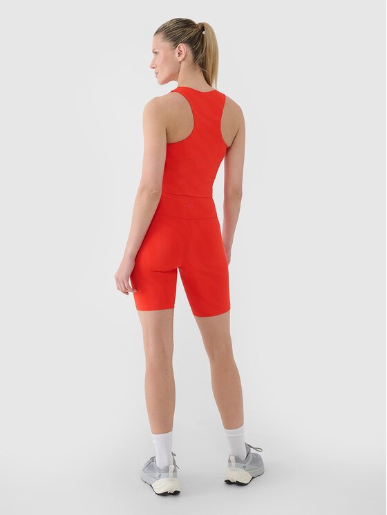 4F 4F Leggings 4FWSS25TFSTF016-62S Rosso Slim Fit
