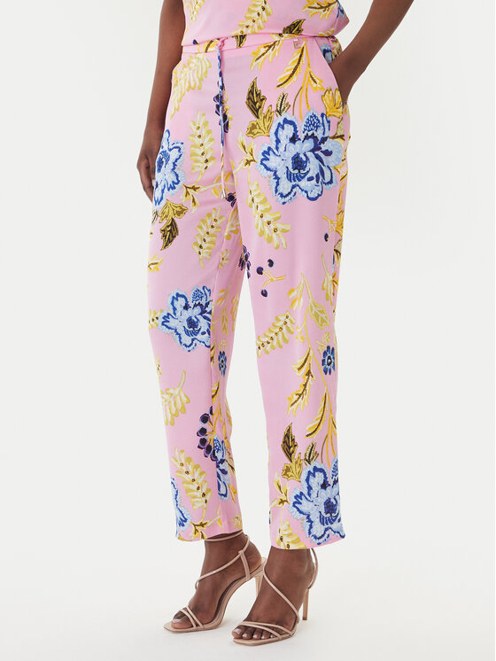 LOLA CASADEMUNT LOLA CASADEMUNT Medžiaginės kelnės LS2614023 Rožinė Slim Fit