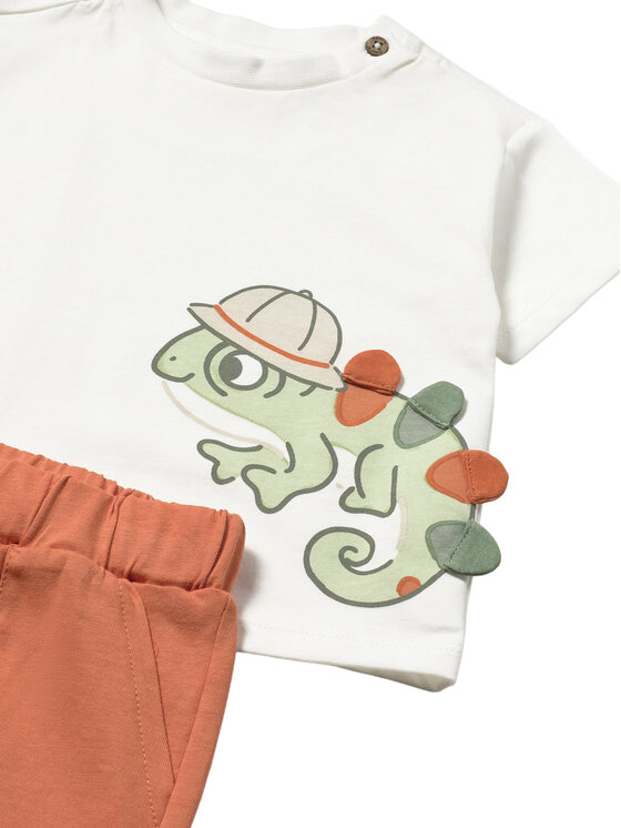 Mayoral Mayoral Sada T-shirt a šortky 1668 Oranžová Regular Fit