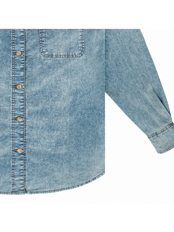 MissDenim MissDenim Koszula jeansowa Pale Blue Your Boyfriend’s Shirt Niebieski Oversize