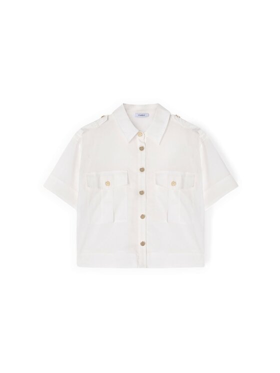 Motivi Motivi Camicia 5022W000523N011 Bianco Over Fit