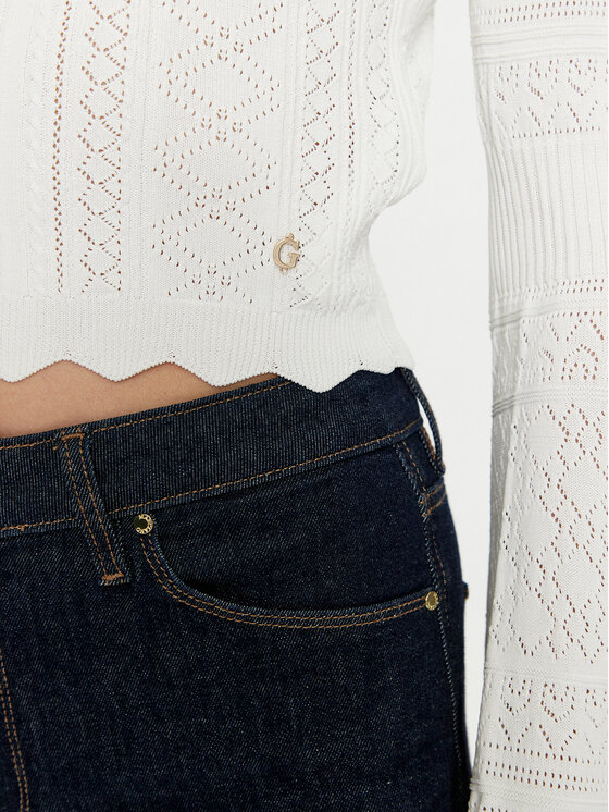 Guess Guess Sweter Adaline W4GR08 Z2U00 Écru Regular Fit