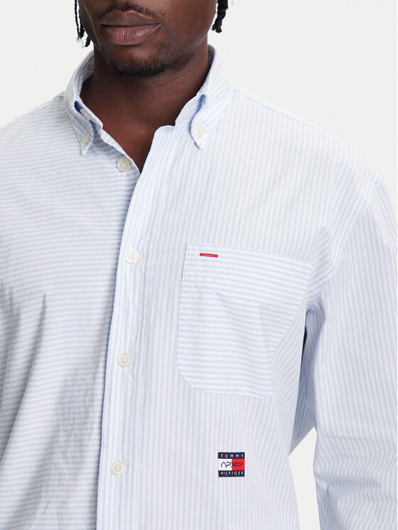Tommy Hilfiger Tommy Hilfiger Cămașă F1 Movie Bengal MW0MW41382 Albastru celest Regular Fit
