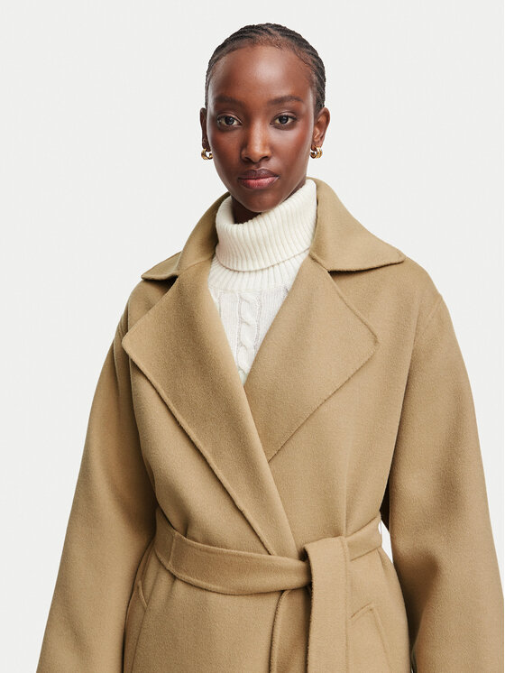 Weekend Max Mara Weekend Max Mara Płaszcz wełniany Operoso 2625016011 Brązowy jasny Regular Fit