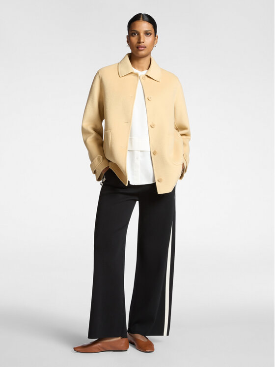 Elena Mirò Elena Mirò Płaszcz zimowy 8156P100072N012 Kremowy A-Line Fit