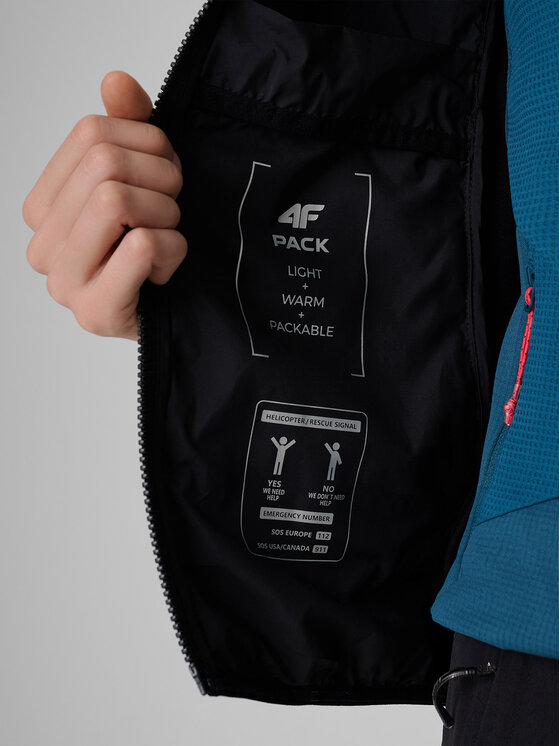 4F 4F Kurtka outdoor TREKKING Czarny Slim Fit