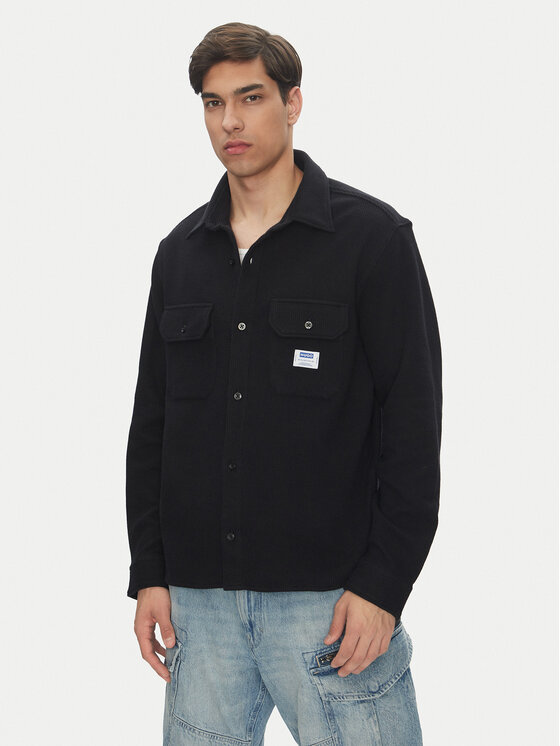 HUGO HUGO Košeľa Ekynone 50534184 Čierna Oversize
