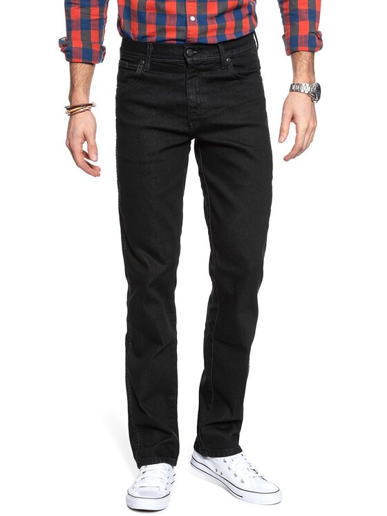 Wrangler Wrangler Pantaloni di tessuto TEXAS Nero Straight Fit