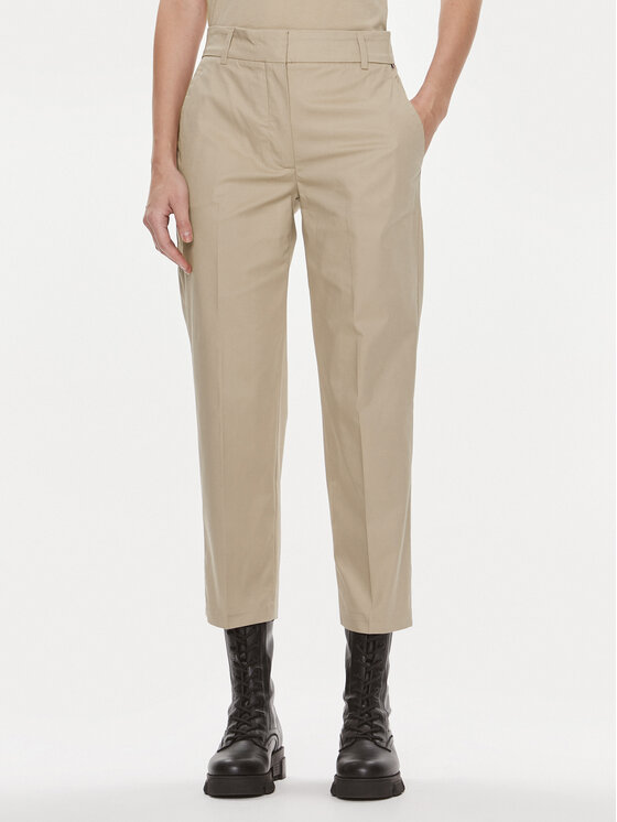 Tommy Hilfiger Chino nohavice WW0WW40504 Béžová Straight Fit