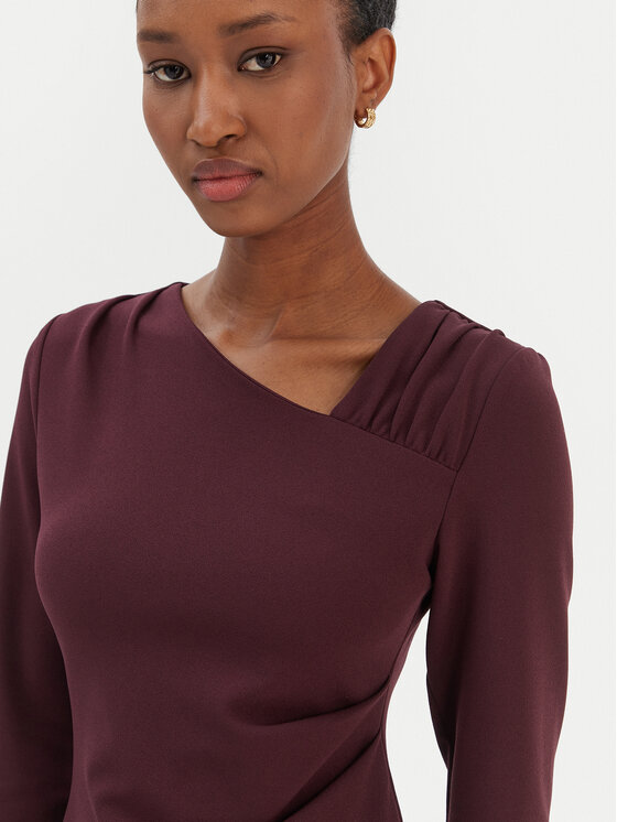 Rinascimento Rinascimento Coctailkleid CFC0126635003 Dunkelrot Slim Fit