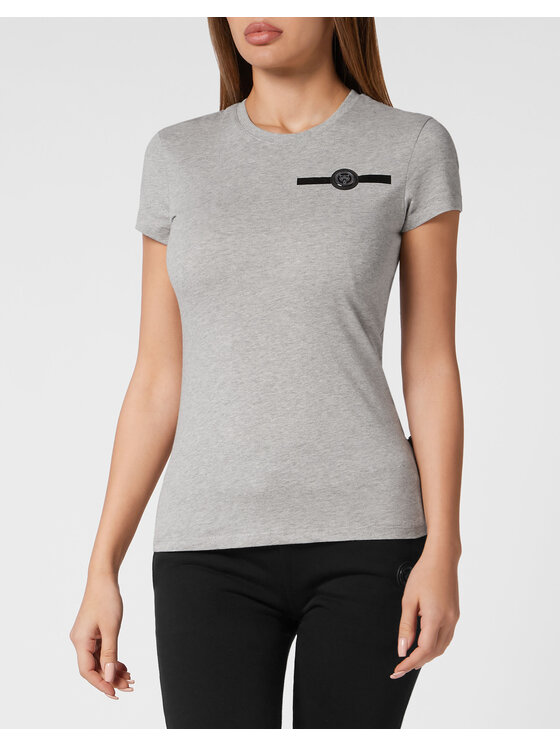 Plein Sport Plein Sport T-shirt 8235 Grigio Skin Tight Fit