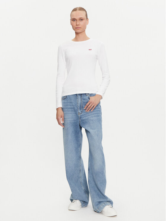 Levi's® Levi's® Bluza Essential Housemark 000KL-0000 Bela Regular Fit