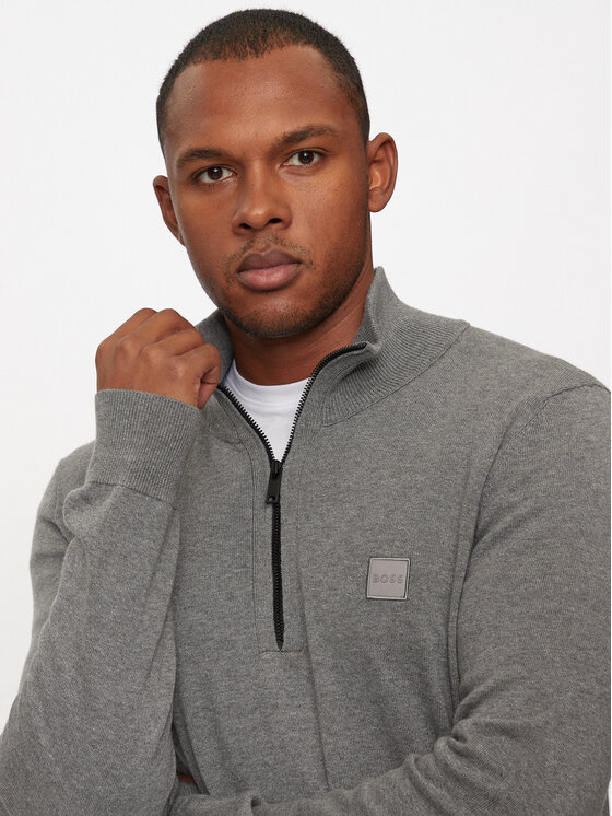 BOSS Boss Pulover Kanobix_S 50527585 Siva Regular Fit