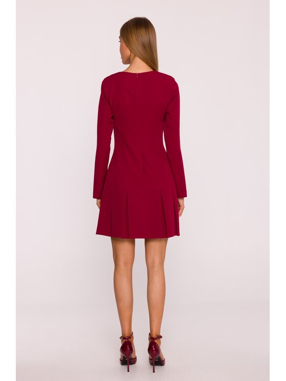 Made of Emotion Made of Emotion Sukienka wieczorowa M872 Bordowy Modern Slim Fit