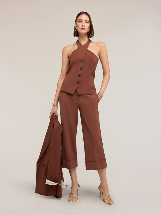 Motivi Motivi Bluzka 2055Q001960N022 Brązowy Regular Fit
