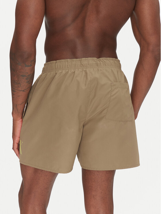 Calvin Klein Swimwear Calvin Klein Swimwear Úszónadrág KM0KM01101 Khaki Regular Fit