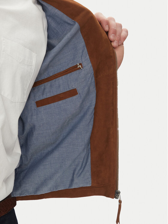 Serge Pariente Serge Pariente Lederjacke Sylvino Vs Braun Slim Fit