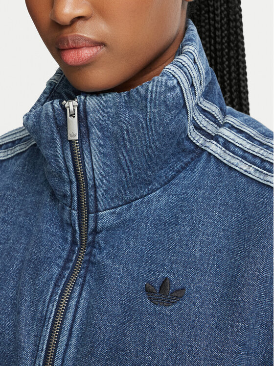 adidas adidas Τζιν μπουφάν Firebird Jacket KT4232 Μπλε Regular Fit