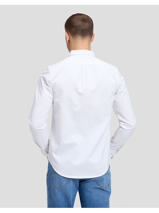 Lee Lee Koszula SHIRT Biały Regular Fit